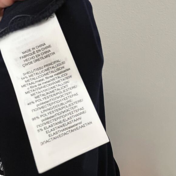 Lauren Ralph Lauren Evening Womens Kendalyn Metallic Gown 14 Navy Maxi Dress - Picture 12 of 14